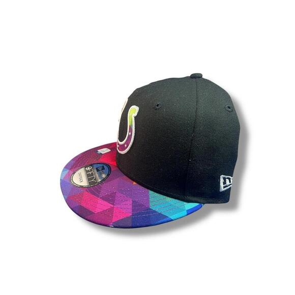 Indianapolis Colts New Era Black 2023 NFL Crucial Catch 9FIFTY Snapback Hat - Picture 4 of 7